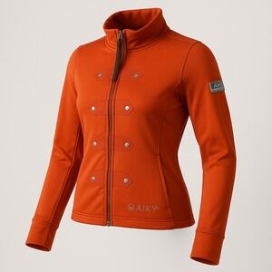 ANKY Technical Casuals Softshell Jacket Orange Women's L Fleece Lined Equestrian